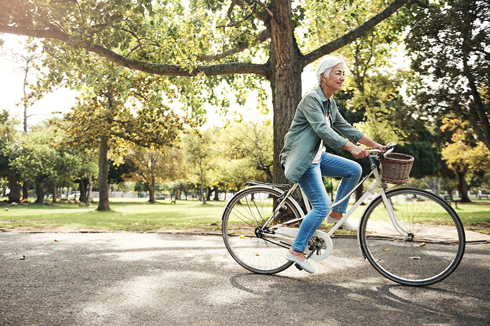 old woman on Bicycle 